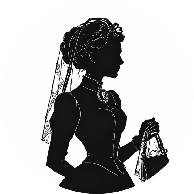 Henriette Brandt-Haas, Silhouette mit Schleier