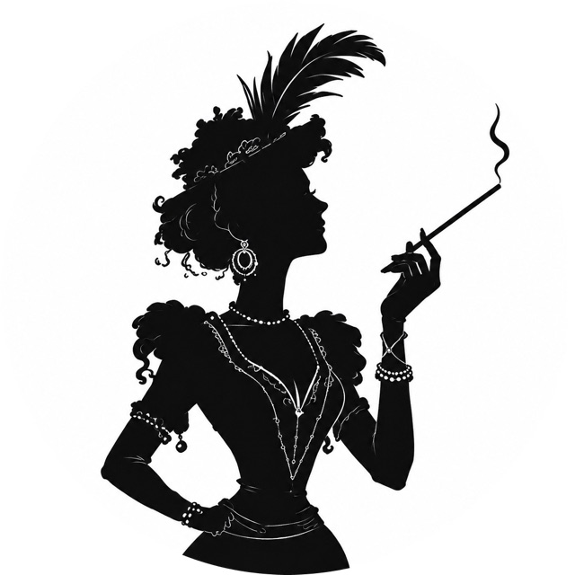 Konstanze von Werneck, Silhouette mit Zigarettenspitze