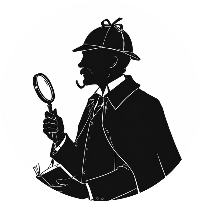 Theodor Brunner, Silhouette mit Lupe